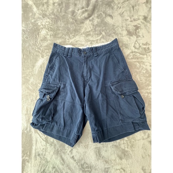 Polo Ralph Lauren Other - Polo Ralph Lauren Mens Navy Blue Cotton Cargo Shorts Size 33 Utility Relaxed Fit